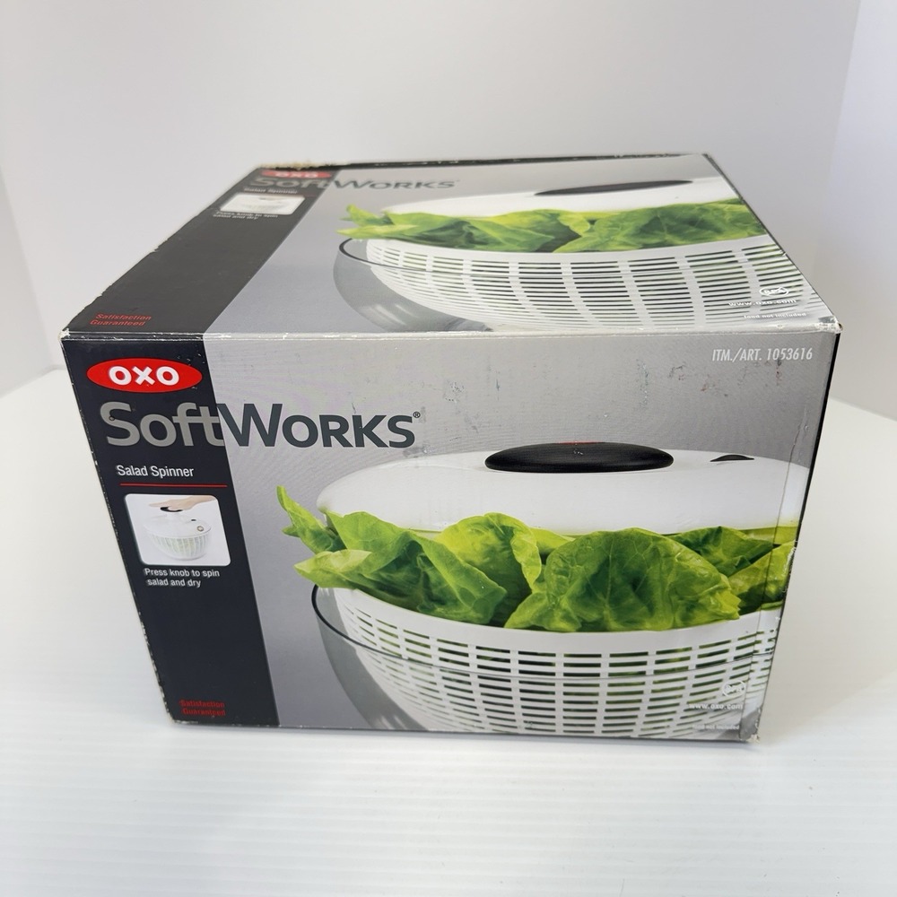 OXO Softworks Salad Spinner and Fruit Washer, 6.34 Quart Clear NEW 1053616